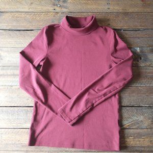Uniqlo Cotton Turtleneck Red XS